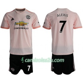 Camisolas de Futebol Manchester United Alexis 7 Criança Equipamento Alternativa 2018/19 Manga Curta